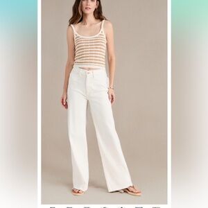 DL1961 Women's Hepburn Wide Leg High Rise Jeans
Eggshell